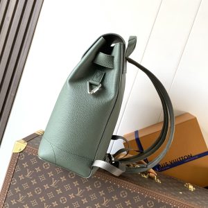 Alternative view of - LTouch cowhide leather - Cowhide leather trim - Metal hardware - Front pocket - Hook closure - Main compartment with lockable closure - Zippered interior pocket - Shoulder strap: Non-removable, adjustable - Handle: Single handle - Made in France, Spain, Italy, or the USA